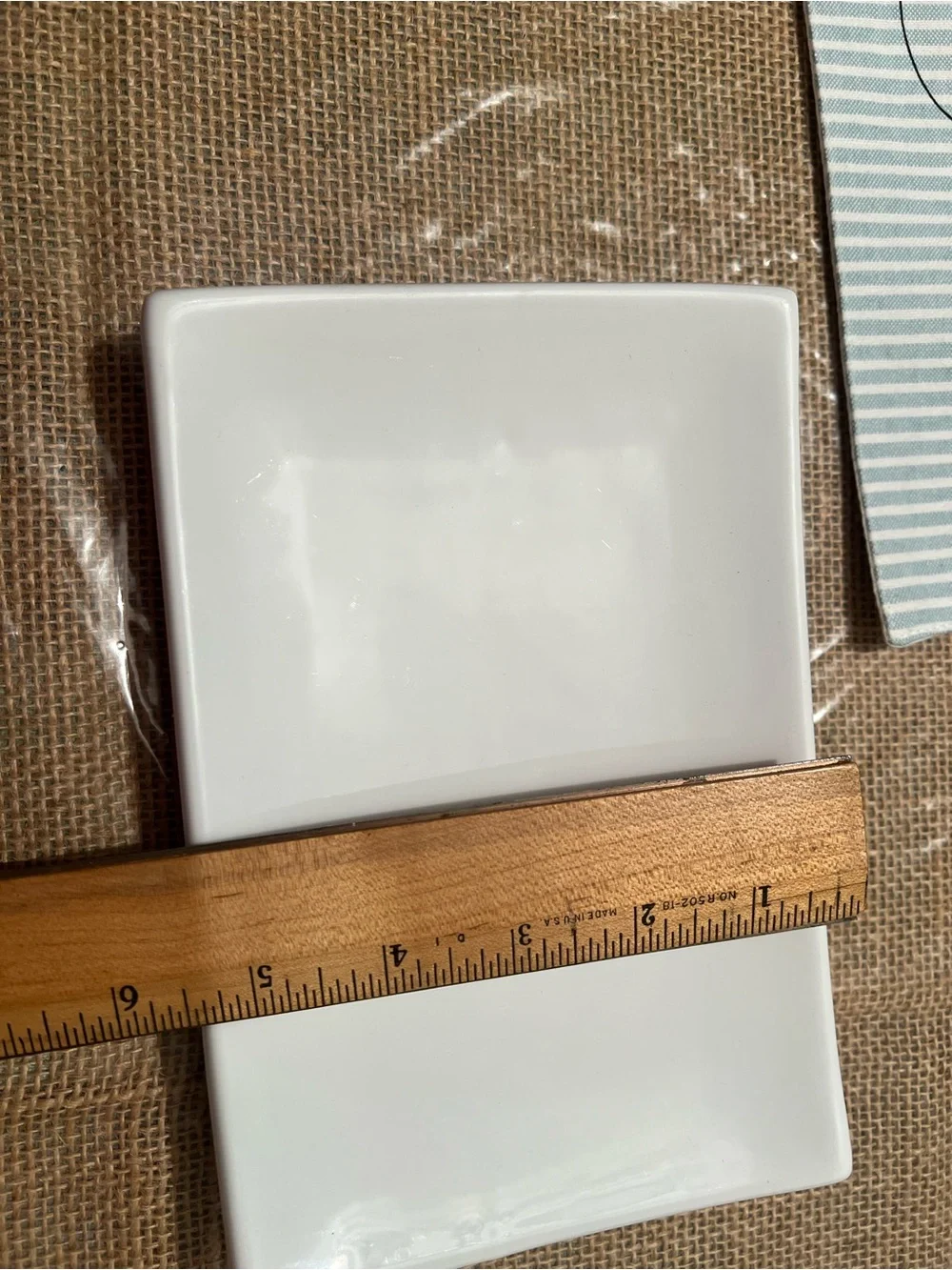 Pier 1 White Ceramic Rectangular Tray